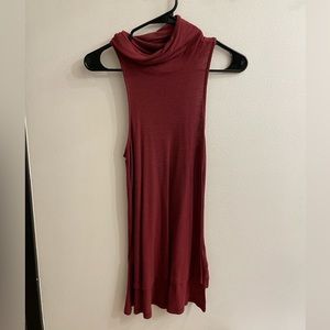 Sun & Shadow red turtleneck